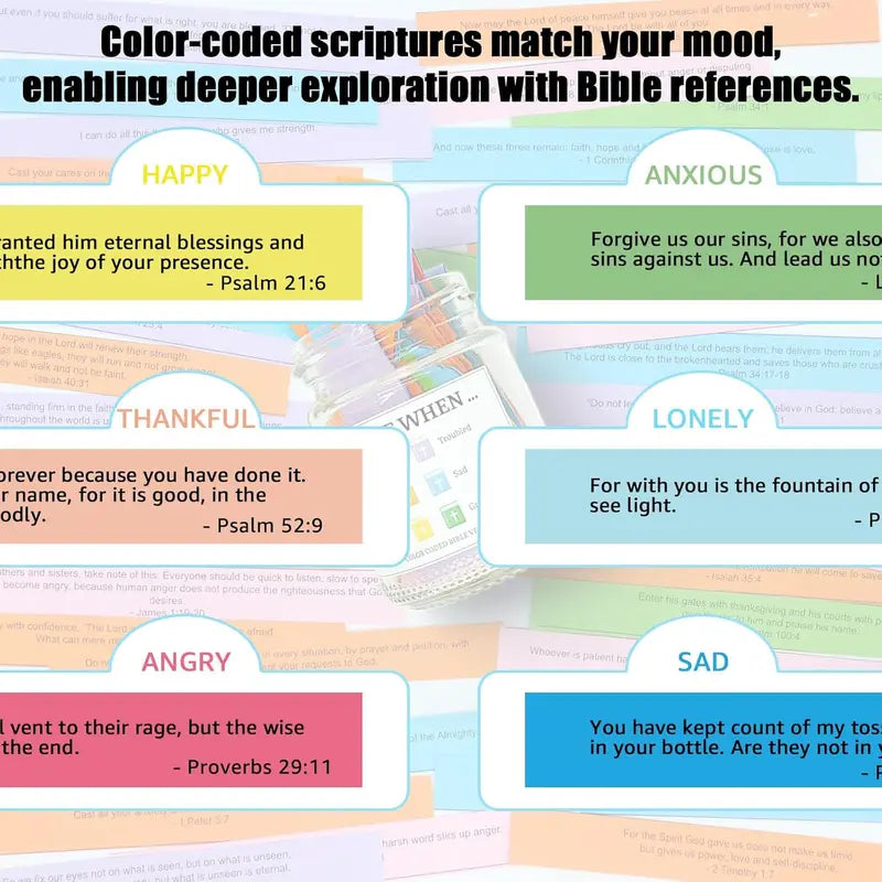 Color Coded Bible Verse Jar